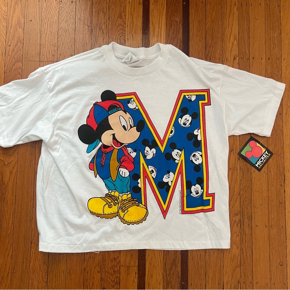 NEW Mickey Unlimited white tee T-shirt one size NWT Disney vintage